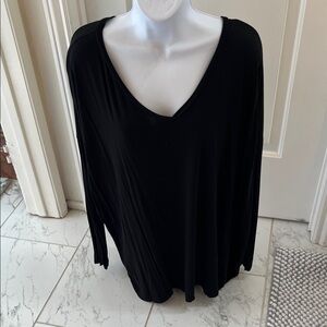 Chic Black Long Sleeve Women's Top